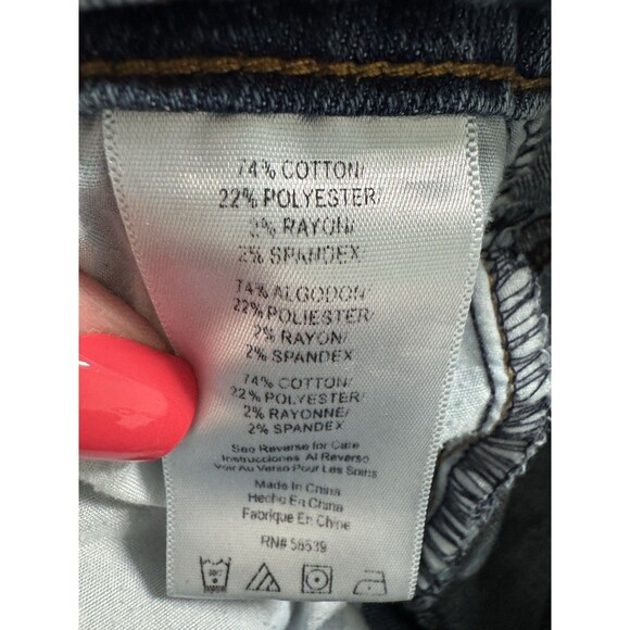 STS Blue Straight Leg Jeans Women 30 Blue Medium Wash Cara Mid Rise Frayed Hem - Picture 7 of 8